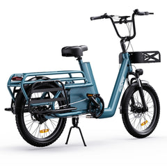 ONESPORT OT01 Cargo Ebike | 650W Brushless Motor, 48V 27Ah Battery, 180km Max Range (Assisted), 20″ x 2.6″ Tires, Bluetooth & App Support, High Cargo Capacity