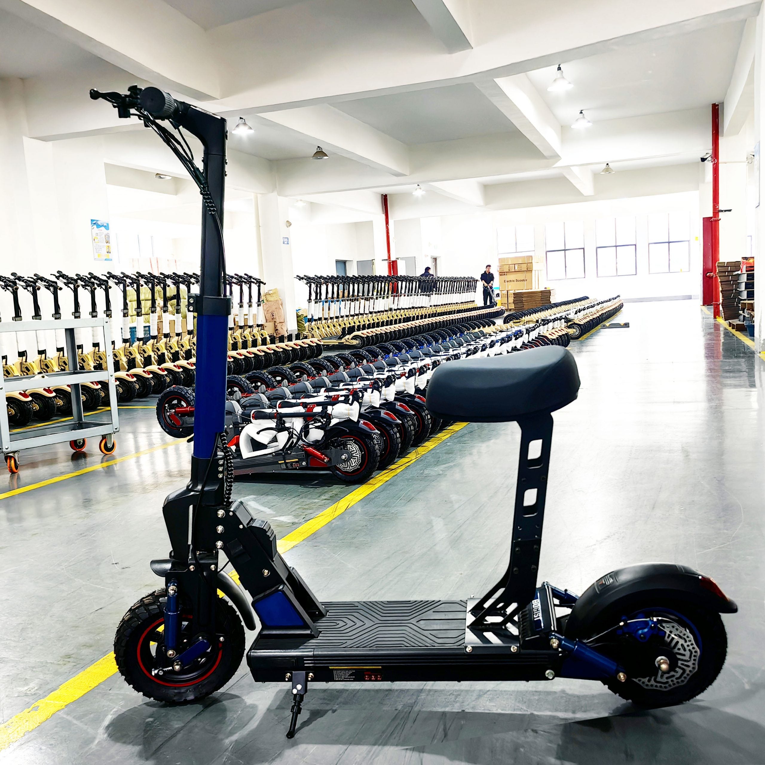 BOGIST C1 Pro Electric Scooter, 500W 48V 13Ah 40km, Shockproof and Stab-Proof with Seat | Give away bag, lock, and smartphone holder